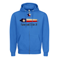 True Royal come and take it   texas flag essential Zipper Hoodie - linhVisuals