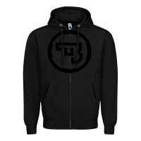 Black cz Zipper Hoodie - linhVisuals