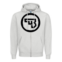 Dove Grey cz Zipper Hoodie - linhVisuals
