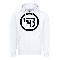 White cz Zipper Hoodie - linhVisuals