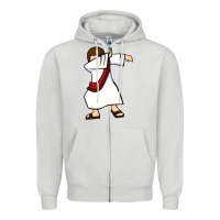 Dove Grey dabbing jesus christian dab dance Zipper Hoodie - linhVisuals