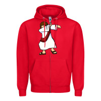 Red dabbing jesus christian dab dance Zipper Hoodie - linhVisuals
