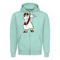 Seafoam dabbing jesus christian dab dance Zipper Hoodie - linhVisuals