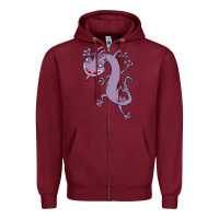 Burgundy randall monsters Zipper Hoodie - linhVisuals