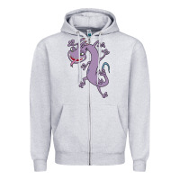 Heather Grey randall monsters Zipper Hoodie - linhVisuals