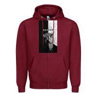 Burgundy emine Zipper Hoodie - linhVisuals