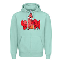 Seafoam sebastian Zipper Hoodie - linhVisuals