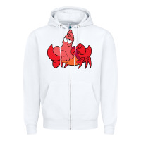 White sebastian Zipper Hoodie - linhVisuals