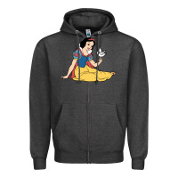 Charcoal Heather snow white Zipper Hoodie - linhVisuals