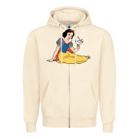 Sandshell snow white Zipper Hoodie - linhVisuals