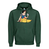 Sports Green snow white Zipper Hoodie - linhVisuals