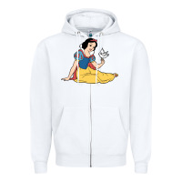 White snow white Zipper Hoodie - linhVisuals