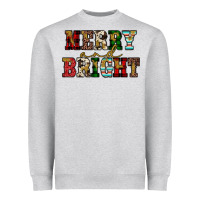Heather Grey merry and bright Heavyweight Sweatshirt - JahusDesignShop