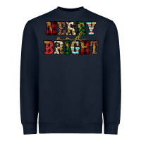 Navy merry and bright Heavyweight Sweatshirt - JahusDesignShop