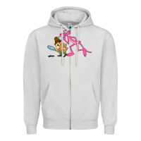 Dove Grey the pink panther Zipper Hoodie - linhVisuals
