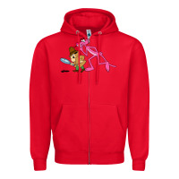 Red the pink panther Zipper Hoodie - linhVisuals