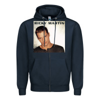 Navy ricky martin   ricky martin Zipper Hoodie - linhVisuals
