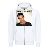 White ricky martin   ricky martin Zipper Hoodie - linhVisuals