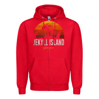 Red jekyll island beach georgia ga palms vacation surf sundown tank top Zipper Hoodie - linhVisuals