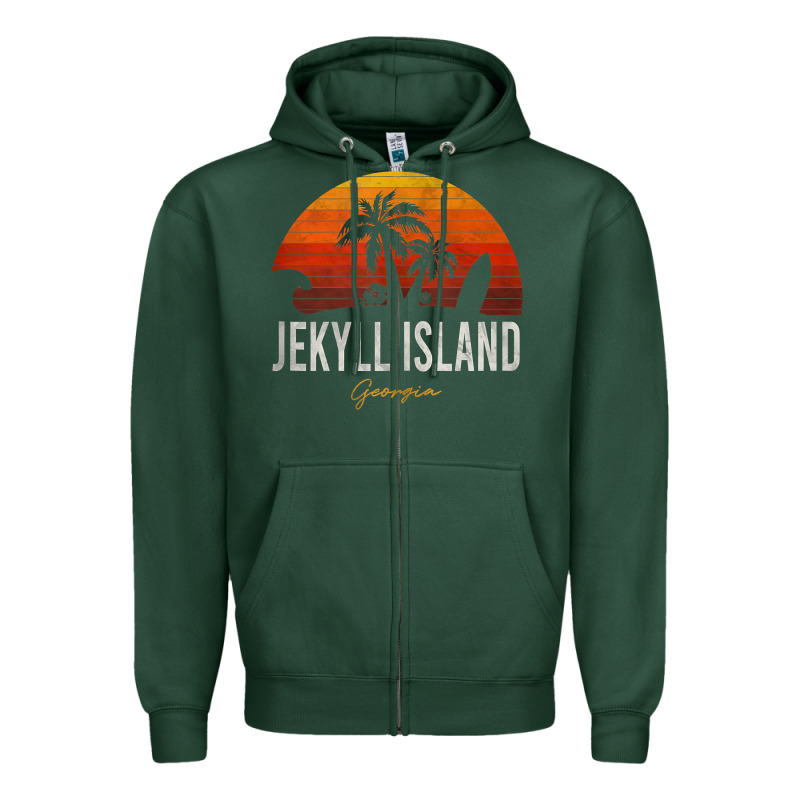 Jekyll Island Beach Georgia Ga Palms Vacation Surf Sundown Tank Top Zipper Hoodie by linhVisuals | Teevron