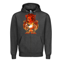 Charcoal Heather set your heart ablaze Zipper Hoodie - linhVisuals