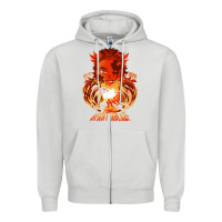 Dove Grey set your heart ablaze Zipper Hoodie - linhVisuals