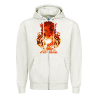 Oatmeal Heather set your heart ablaze Zipper Hoodie - linhVisuals