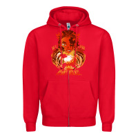 Red set your heart ablaze Zipper Hoodie - linhVisuals