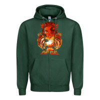 Sports Green set your heart ablaze Zipper Hoodie - linhVisuals