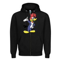 Black woody woodpecker Zipper Hoodie - linhVisuals