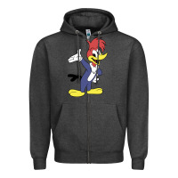 Charcoal Heather woody woodpecker Zipper Hoodie - linhVisuals