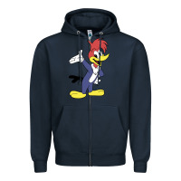 Navy woody woodpecker Zipper Hoodie - linhVisuals
