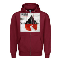 Burgundy sleeping with sirens one Zipper Hoodie - linhVisuals