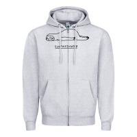 Heather Grey Funny Animal Sloth SLOPHISTICATED Zipper Hoodie - linhVisuals