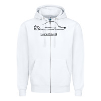 White Funny Animal Sloth SLOPHISTICATED Zipper Hoodie - linhVisuals