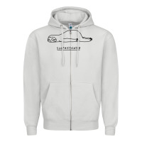 Dove Grey Funny Animal Sloth SLOPHISTICATED Zipper Hoodie - linhVisuals