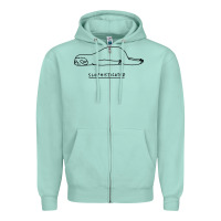 Seafoam Funny Animal Sloth SLOPHISTICATED Zipper Hoodie - linhVisuals