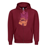 Burgundy Dune Sandworm Zipper Hoodie - linhVisuals
