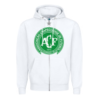 White the-chapecoense-pen Zipper Hoodie - linhVisuals