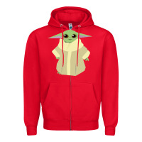 Red Baby Grogu Legend Zipper Hoodie - linhVisuals