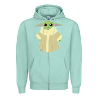 Seafoam Baby Grogu Legend Zipper Hoodie - linhVisuals