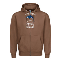 Chestnut orca spirit animal killer whale ocean sea marine funny water raglan ba Zipper Hoodie - linhVisuals