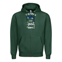 Orca Spirit Animal Killer Whale Ocean Sea Marine Funny Water Raglan Ba Zipper Hoodie | Teevron