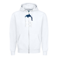 White orca spirit animal killer whale ocean sea marine funny water raglan ba Zipper Hoodie - linhVisuals