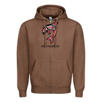 Chestnut mill valley, california native american orca killer whale raglan baseb Zipper Hoodie - linhVisuals