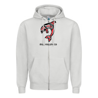 Dove Grey mill valley, california native american orca killer whale raglan baseb Zipper Hoodie - linhVisuals