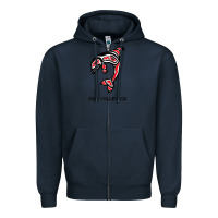 Navy mill valley, california native american orca killer whale raglan baseb Zipper Hoodie - linhVisuals