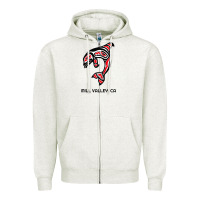Oatmeal Heather mill valley, california native american orca killer whale raglan baseb Zipper Hoodie - linhVisuals