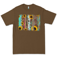 Cacao aztec leopard turquoise sunflower background Premium Tee - RanaPortraitStore