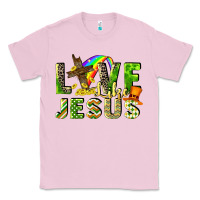 Bubblegum Pink Love like Jesus Classic Tee - CowGirlArtShop